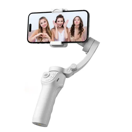 Estabilizador de Celular Portátil Gimbal Rastreamento Facial IA Tripé