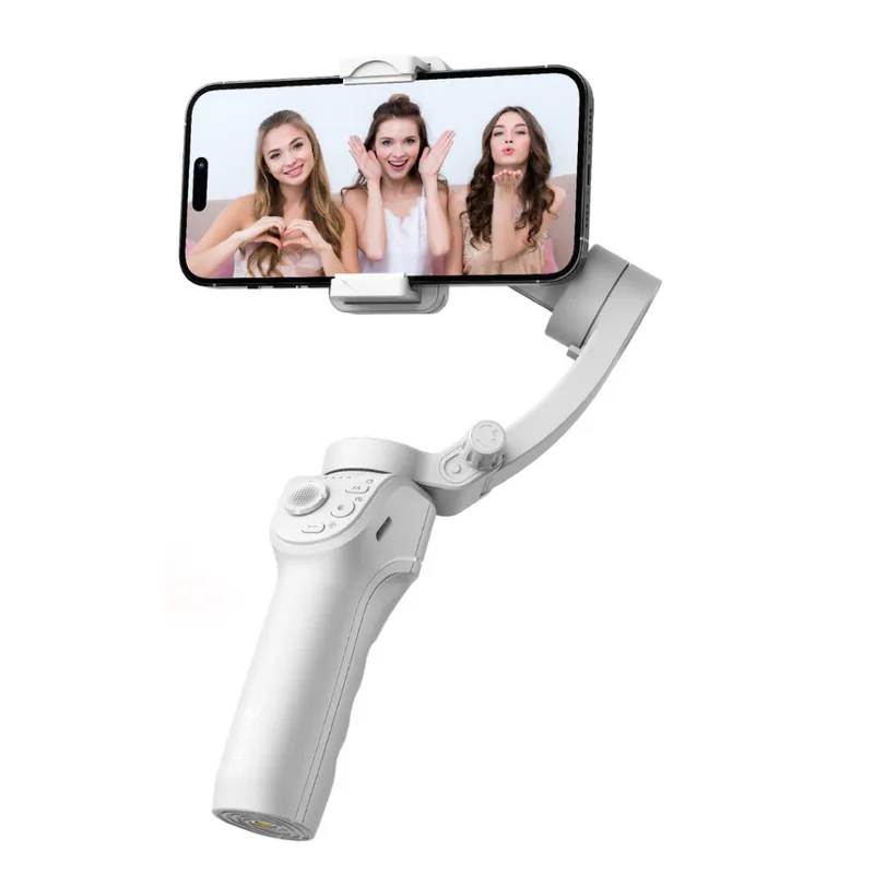 Estabilizador de Celular Portátil Gimbal Rastreamento Facial IA Tripé