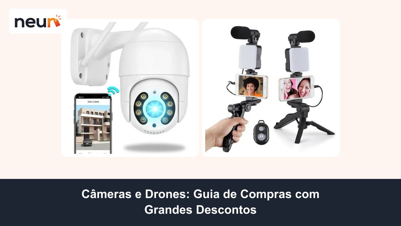Câmeras e Drones: Guia de Compras com Grandes Descontos